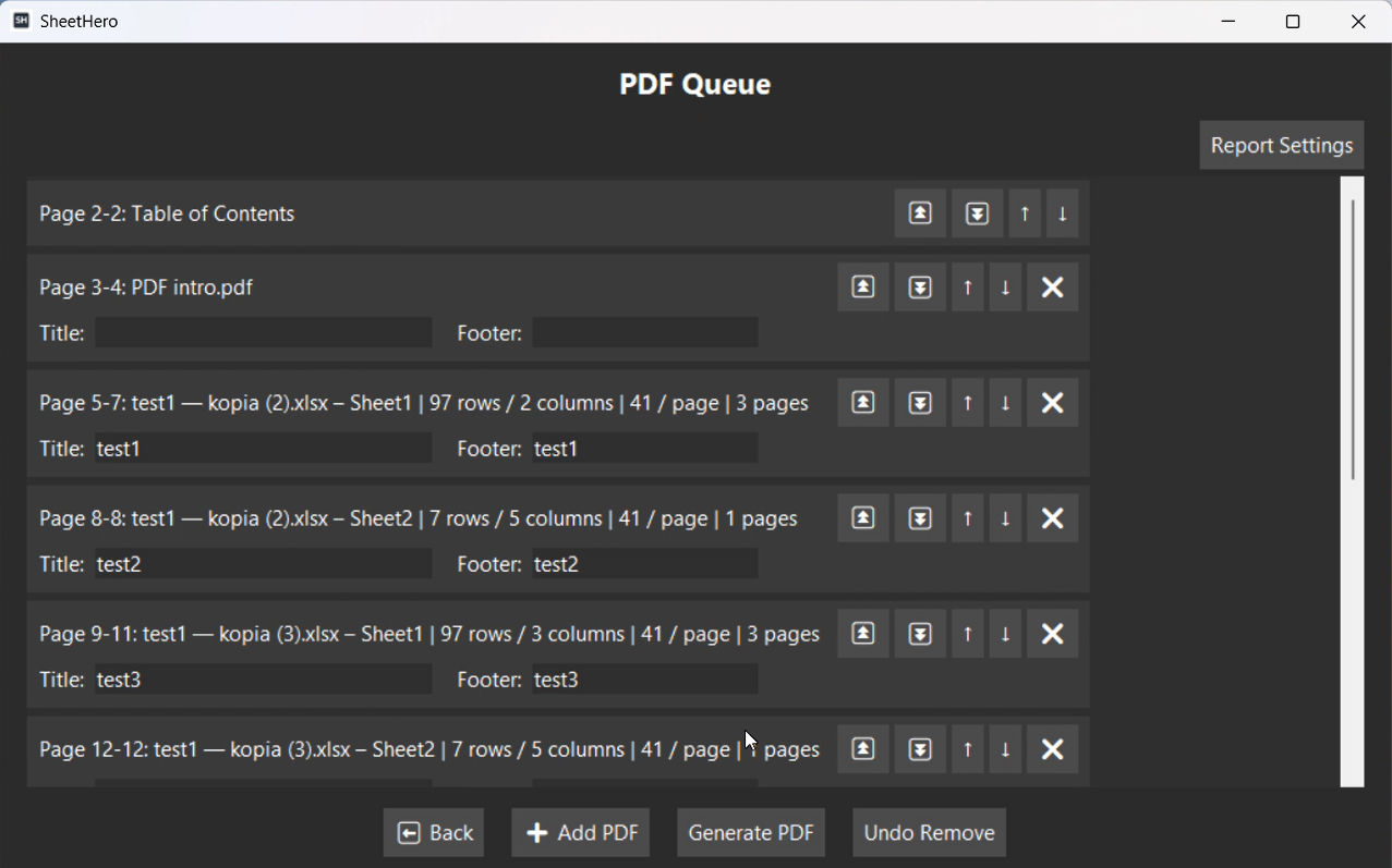 PDF generation queue in SheetHero