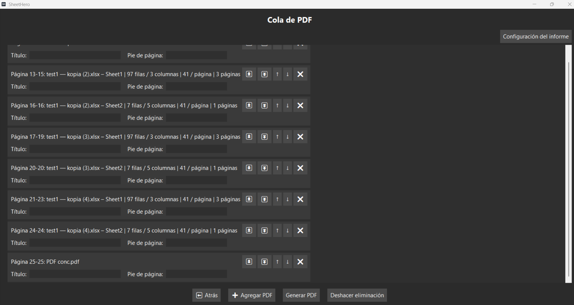 Cola de generación de PDF en SheetHero